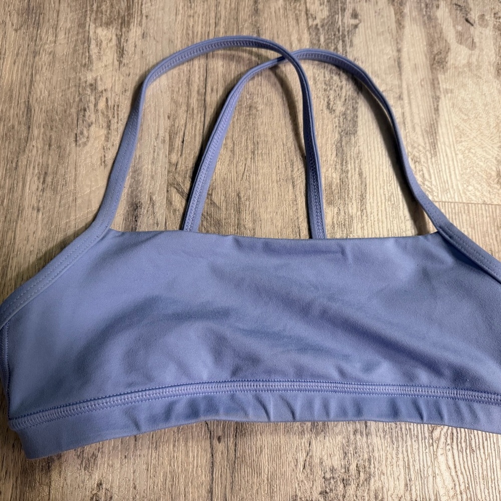 Fleo Chloe Periwinkle Double-Strap Sports Bra Size Small